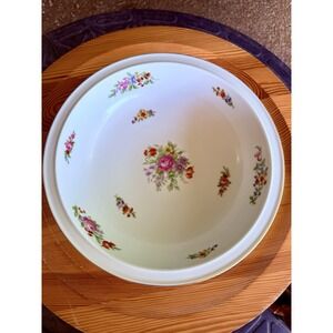 VTG Rosenthal Winifred Floral Bouquet Gold Trim Compote Serving Bowl
